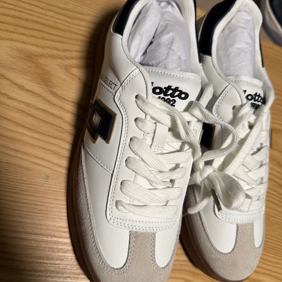 Size 8 - Lotto Leggenda Brasil Select 1992 Soccer - White / Black Leather - Mens - Picture 3 of 5